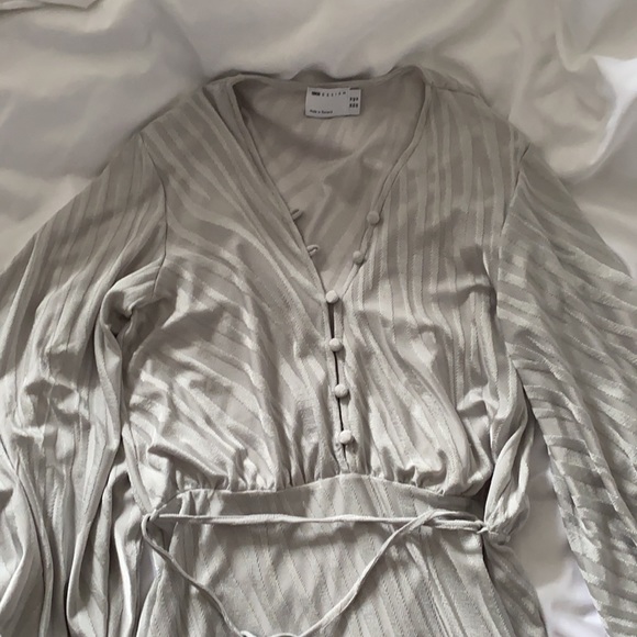 Asos grey zebra stripe mini dress - Picture 3 of 3